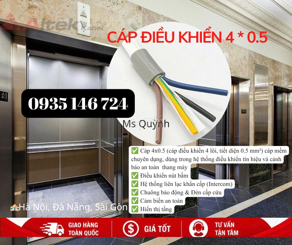 Cáp điều khiển Altek Kabel 4x0.5 Thang máy. Mua bán Linh kiện (RAM, Card...) tại Quận Sơn Trà Đà Nẵng được đăng bởi Quỳnh Phan hình 1