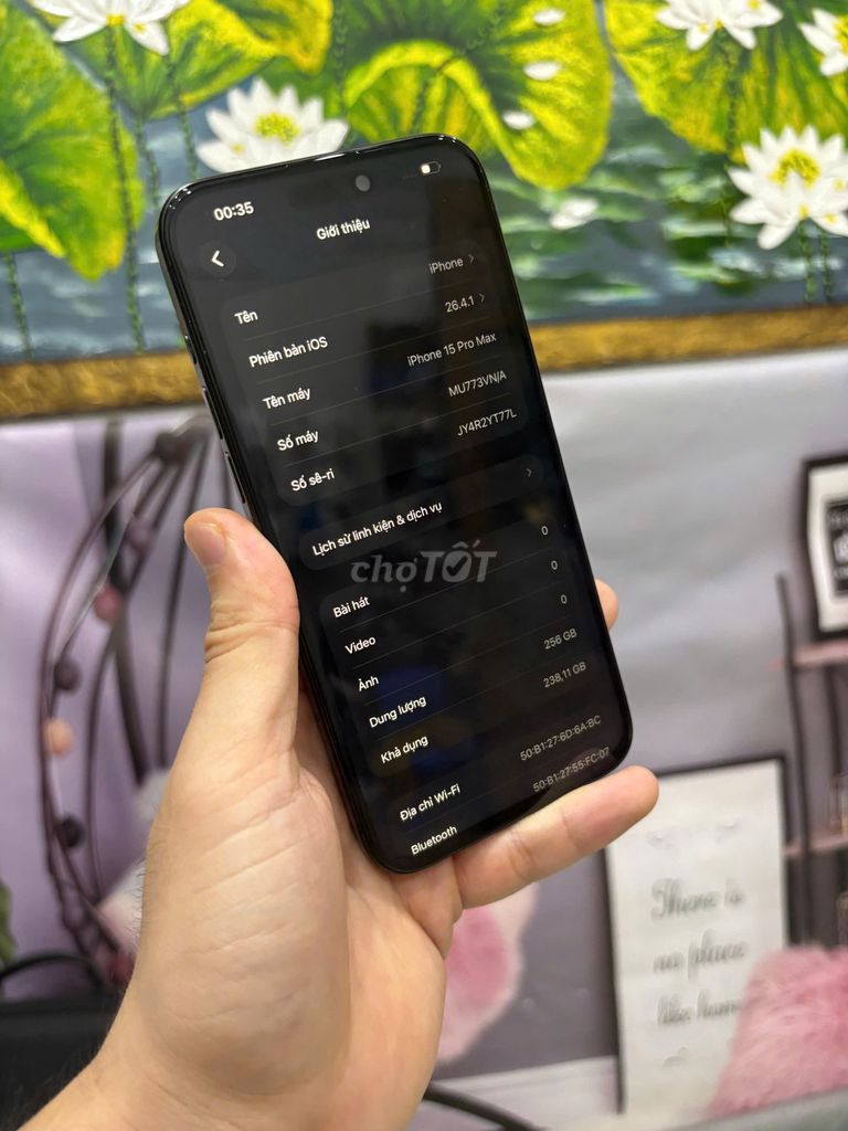 iPhone 15 Pro Max 256GB Đen Oled. Mua bán Điện thoại tại Quận Bắc Từ Liêm Hà Nội được đăng bởi Cửa hàng Bính Táo hình 1