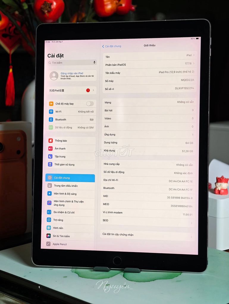 Apple iPad Pro 12.9 gen2 64GB Xám 2017. Mua bán Máy tính bảng tại Quận 5 Tp Hồ Chí Minh được đăng bởi Hội Đồ Điện Tử hình 1