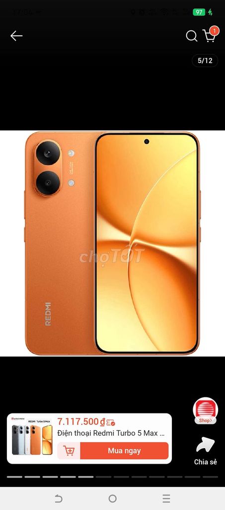 Xiaomi Redmi Turbo 5 Max 12GB 256GB Trắng. Mua bán Điện thoại tại Thị xã Phú Mỹ Bà Rịa - Vũng Tàu được đăng bởi Chiếng Phú hình 1