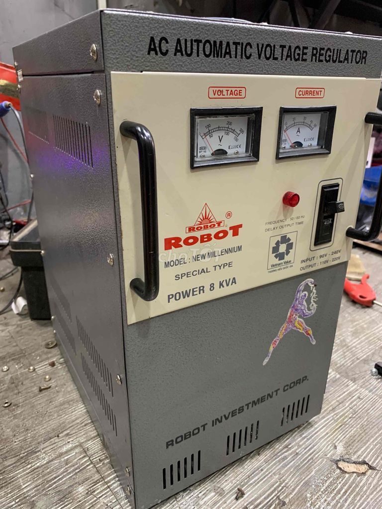 Ổn áp Robot 8kva dã 90v đẹp như mới , 100% dây đồn