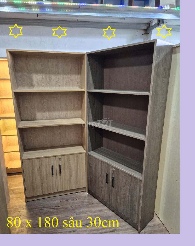 Tủ đựng hồ sơ vân gỗ 80x180x30cm. Mua bán Tủ, kệ gia đình tại Quận Gò Vấp Tp Hồ Chí Minh được đăng bởi NỘI THẤT VĂN PHÒNG hình 1