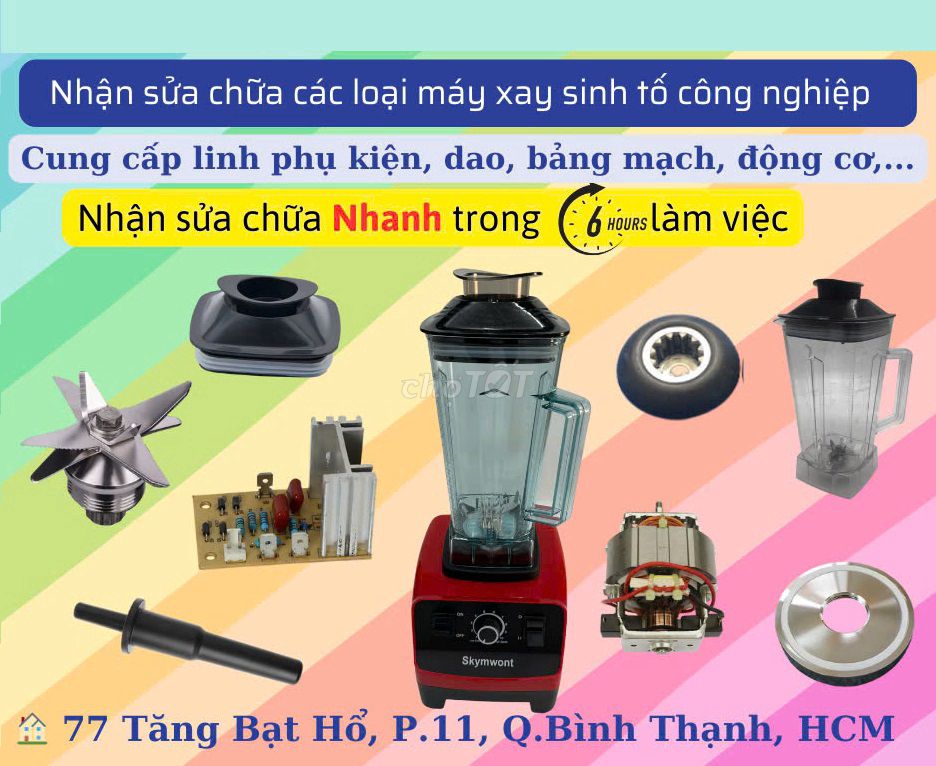 Nhận sửa chữa máy xay sinh tố công nghiệp các loại