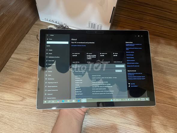 Microsoft Surface Pro 5 i5 8GB/256GB Like new. Mua bán Laptop tại Thành phố Tân An Long An được đăng bởi Hội Đồ Điện Tử hình 1
