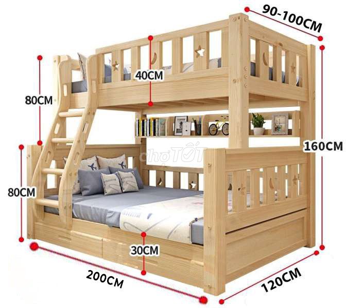 Giường tầng Gỗ sồi Nga Vàng tự nhiên Mới 99%. Mua bán Giường, chăn ga gối nệm tại Huyện Hoài Đức Hà Nội được đăng bởi Nguyễn Đức Thắng hình 1