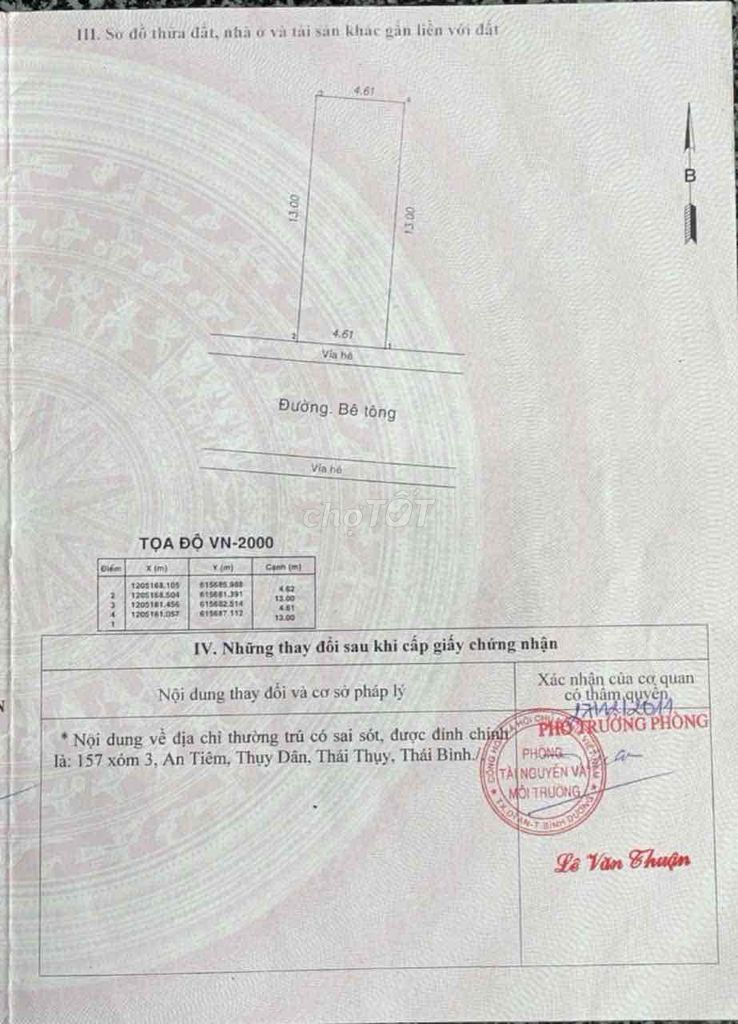 Bán Lô Đất Phường Bình Thắng Dĩ An BD. Mua bán đất tại Thành phố Dĩ An Bình Dương được đăng bởi Trần Thế Hiển hình 2