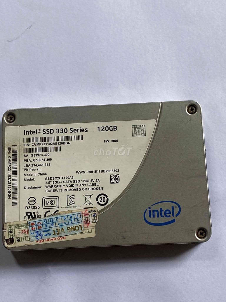 Ổ cứng SSD Intel 330 Series 120GB. Mua bán Linh kiện (RAM, Card...) tại Quận Thanh Khê Đà Nẵng được đăng bởi Huỳnh Đức Ngân hình 1