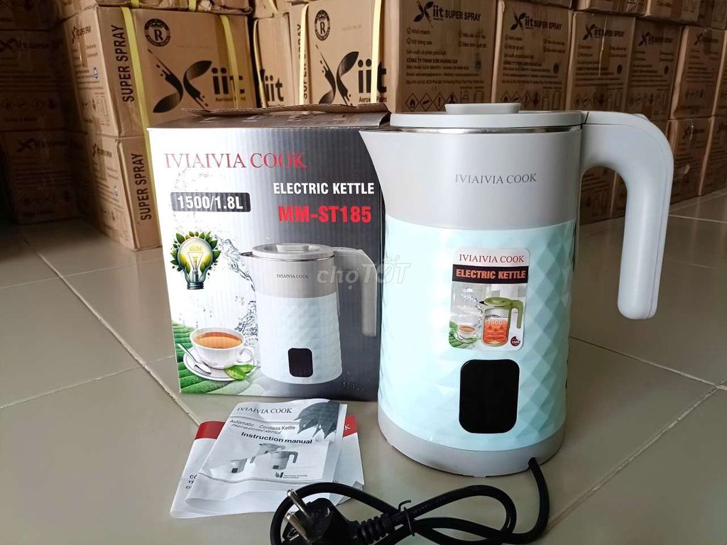 Ấm siêu tốc IVIAIVIA COOK MM-ST185 1.8L. Mua bán Bếp, lò, đồ điện nhà bếp tại Thành phố Rạch Giá Kiên Giang được đăng bởi NHÃ ĐAN KG hình 1