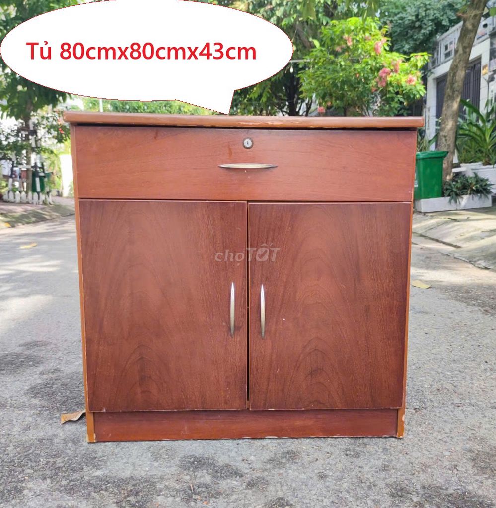 Tủ gỗ thấp 2 cánh,tủ gỗ đựng đồ gia đình thanh lý. Mua bán Tủ, kệ gia đình tại Quận Bình Thạnh Tp Hồ Chí Minh được đăng bởi Kho Nội thất Cũ Mới Phú Nhàn hình 1