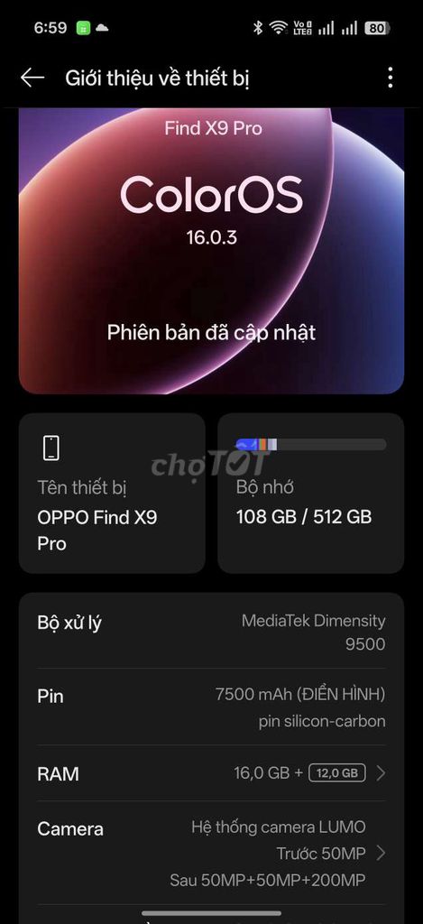 OPPO Find X9 Pro 512GB Fullbox Chính Hãng VN. Mua bán Điện thoại tại Thị xã Phú Mỹ Bà Rịa - Vũng Tàu được đăng bởi Truong V Ty hình 1