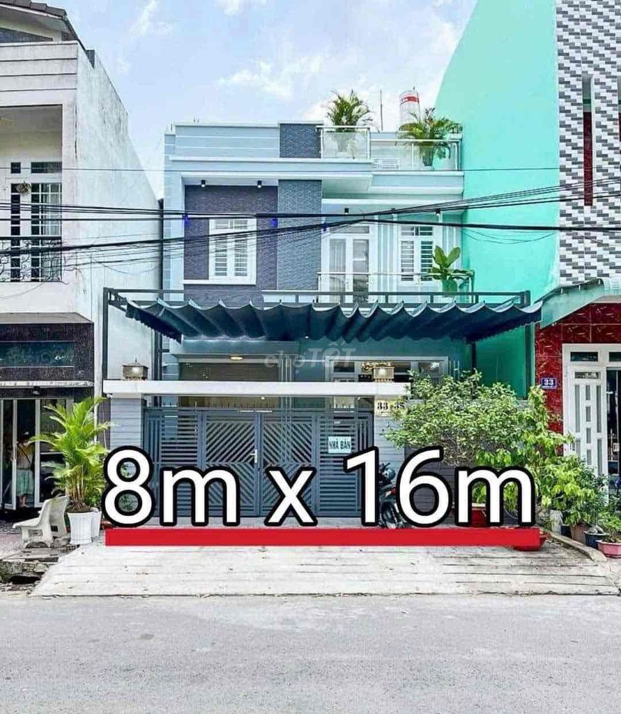 NHÀ LẦU DT RỘNG 8 x 16 KHU DÂN CƯ THỚI NHỰT 2 ĐỐI DIỆN TRƯỜNG