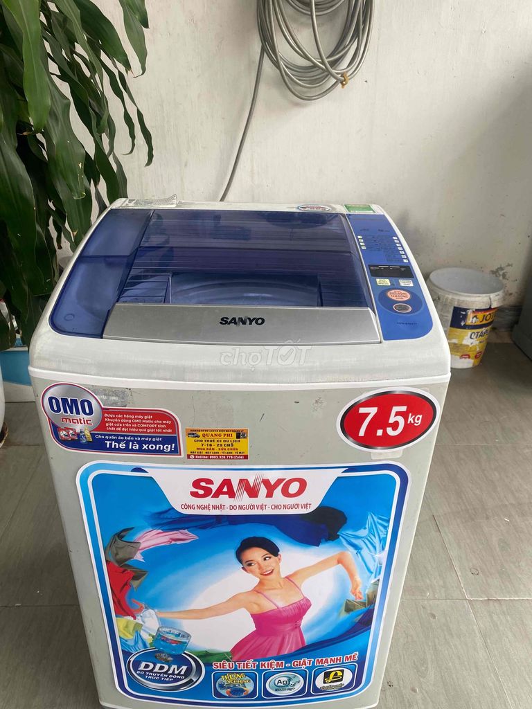 Máy giặt Sanyo 7,5 kg nguyên zin bo và bộ số