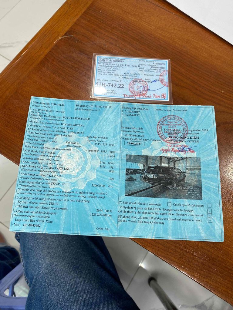 Toyota Fortuner 2020 2.7V 4x2 AT - 69000 km. Mua bán Ô tô tại Huyện Trảng Bàng Tây Ninh được đăng bởi Thành Công hình 12