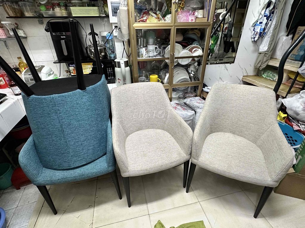Ghế sofa cafe Vải Xanh, Kem Chân cao. Mua bán Bàn ghế tại Quận 1 Tp Hồ Chí Minh được đăng bởi Click Vario hình 1