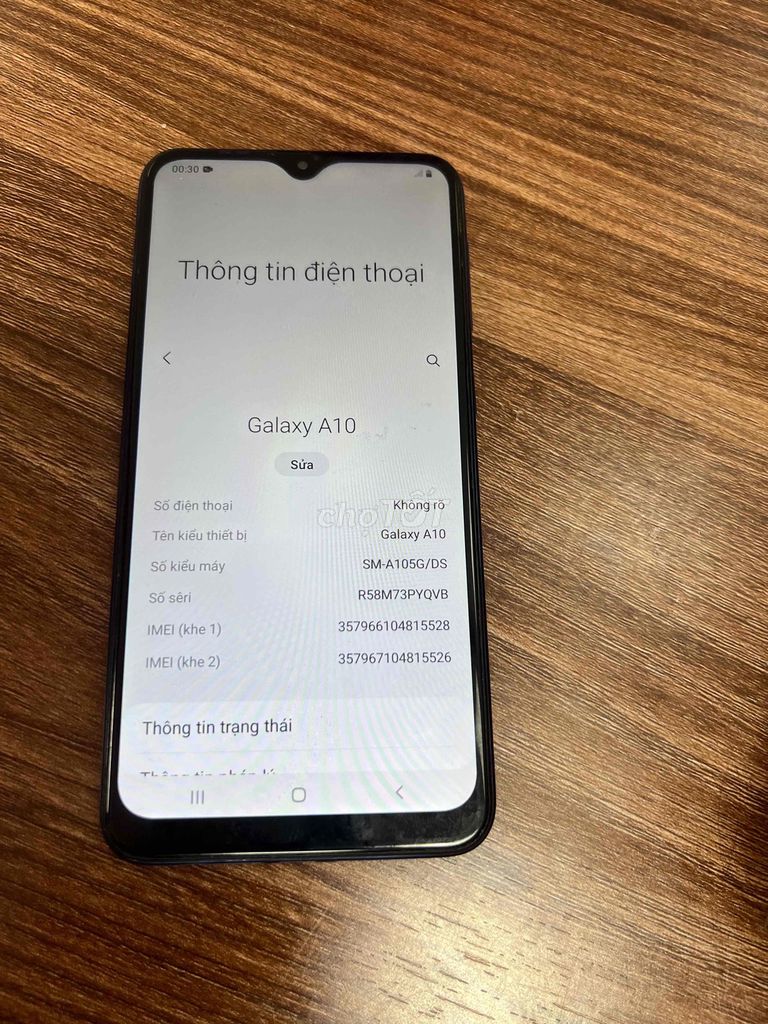Samsung Galaxy A10 Xanh 2 sim. Mua bán Điện thoại tại Thành phố Tân An Long An được đăng bởi lê văn thái hình 1