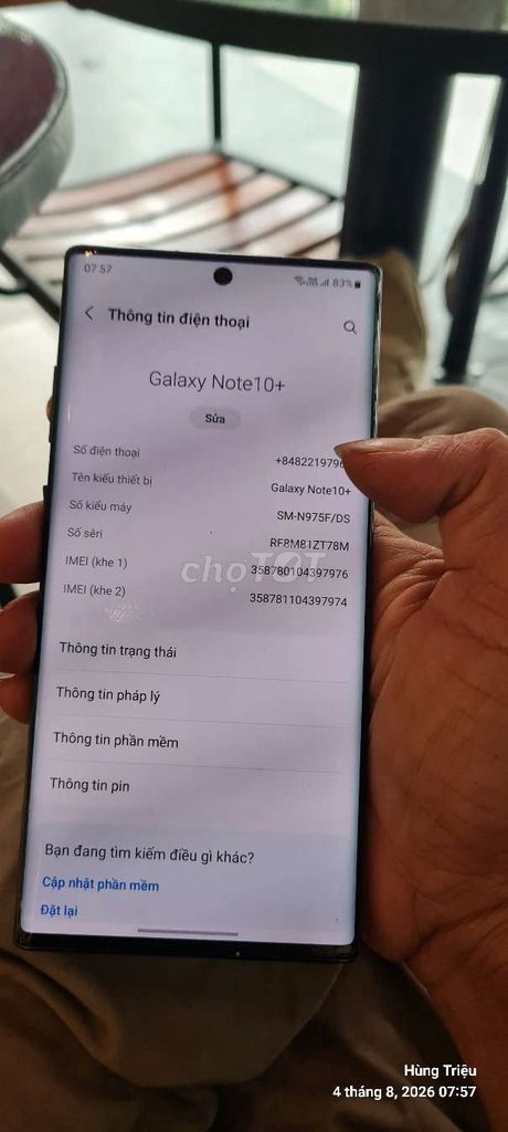 Samsung Galaxy Note 10 Plus 256GB Đen 2 sim. Mua bán Điện thoại tại Quận Hoàng Mai Hà Nội được đăng bởi Hùng trải nghiệm giao lưu  hình 1