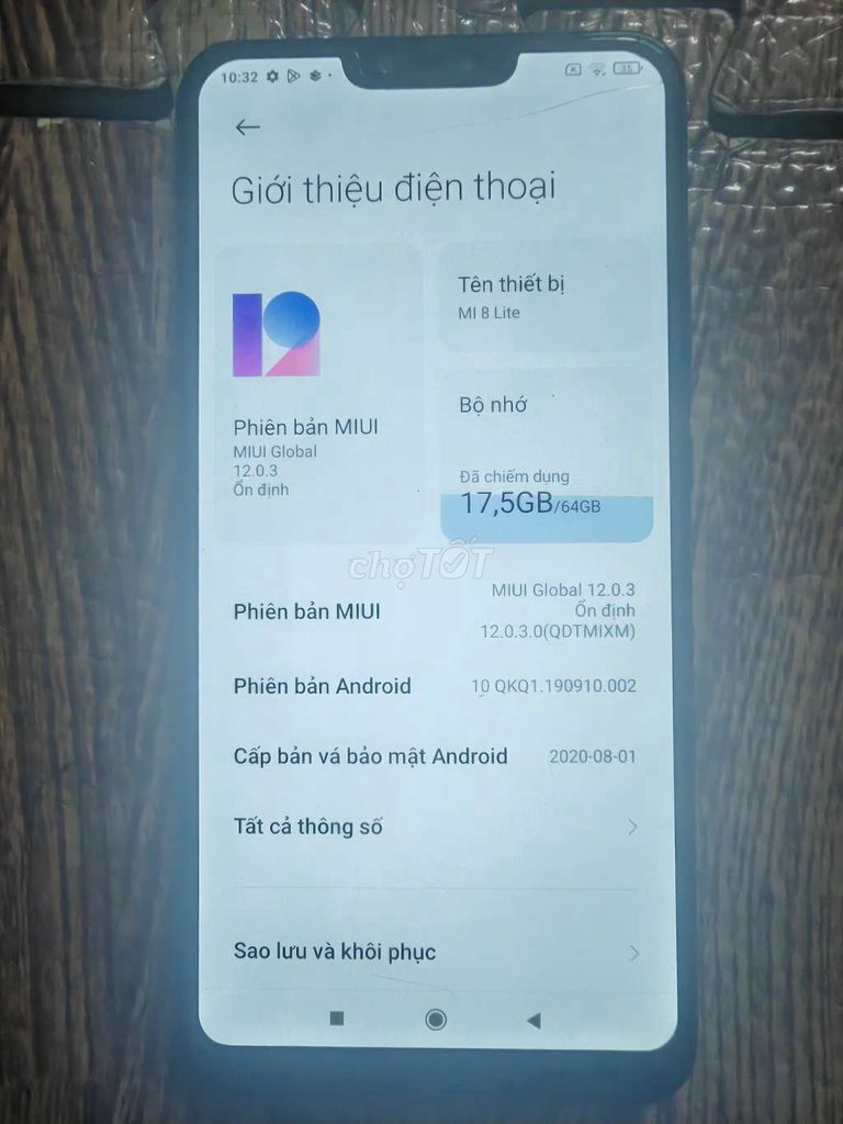 Xiaomi Mi 8 Lite 6GB/64GB (giao lưu/thu mua). Mua bán Điện thoại tại Huyện Thanh Trì Hà Nội được đăng bởi Vua điện thoại hình 1