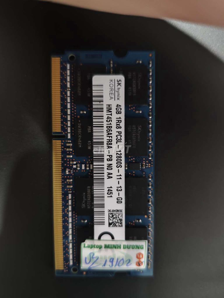RAM SK Hynix 4GB DDR3 Đã dùng. Mua bán Linh kiện (RAM, Card...) tại Thành phố Bắc Giang Bắc Giang được đăng bởi Na Nguyễn hình 1