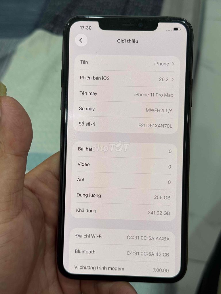 Apple iPhone 11 Pro Max 256GB Xám Đã sử dụng. Mua bán Điện thoại tại Thành phố Thuận An Bình Dương được đăng bởi Trung Apple hình 1