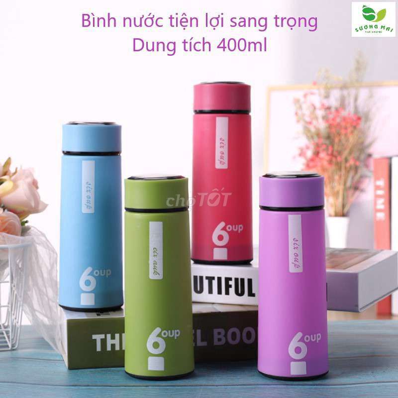 BÌNH THỦY TINH 2 LỚP CÁCH NHIỆT 400ML - SƯƠNG MAI