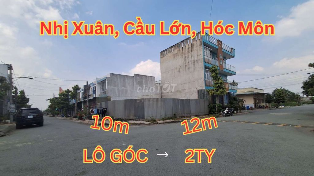 Siêu Phẩm Góc 2 Mặt Tiền Đường Nhựa 8m,lề 3m, ngay trung tâm sát TPHCM