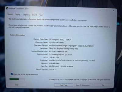 Asus TUF gaming FX505. Mua bán Laptop tại Quận Nam Từ Liêm Hà Nội được đăng bởi trung