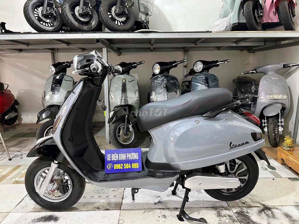 Электрический скутер Vespa Lx150, серый, 4D, аккумулятор Super Surf gtdd