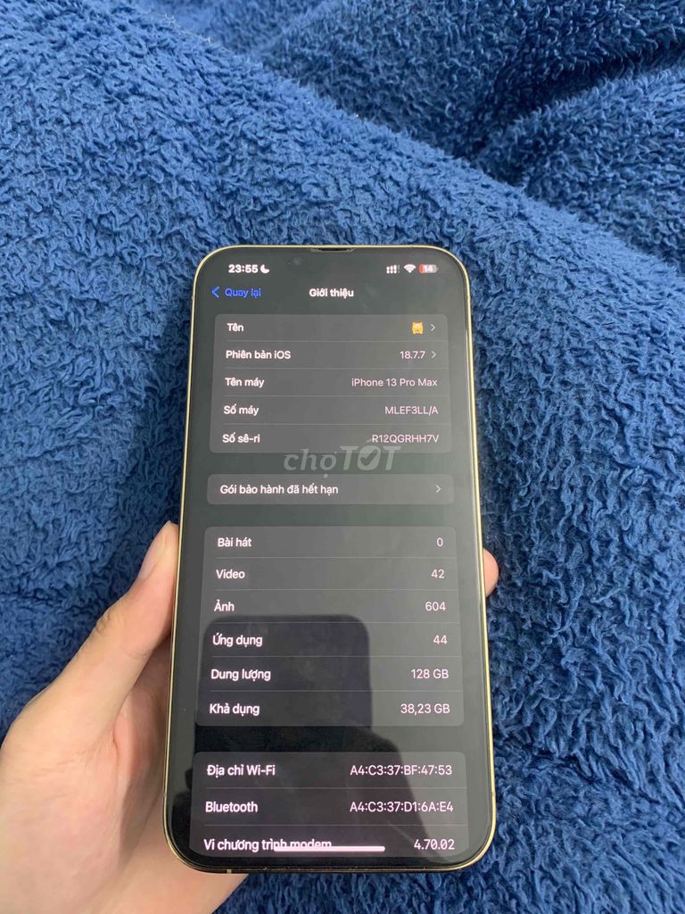 Apple iPhone 13 Pro Max 128GB Vàng. Mua bán Điện thoại tại Quận Hà Đông Hà Nội được đăng bởi Nguyễn Đình Trường hình 1