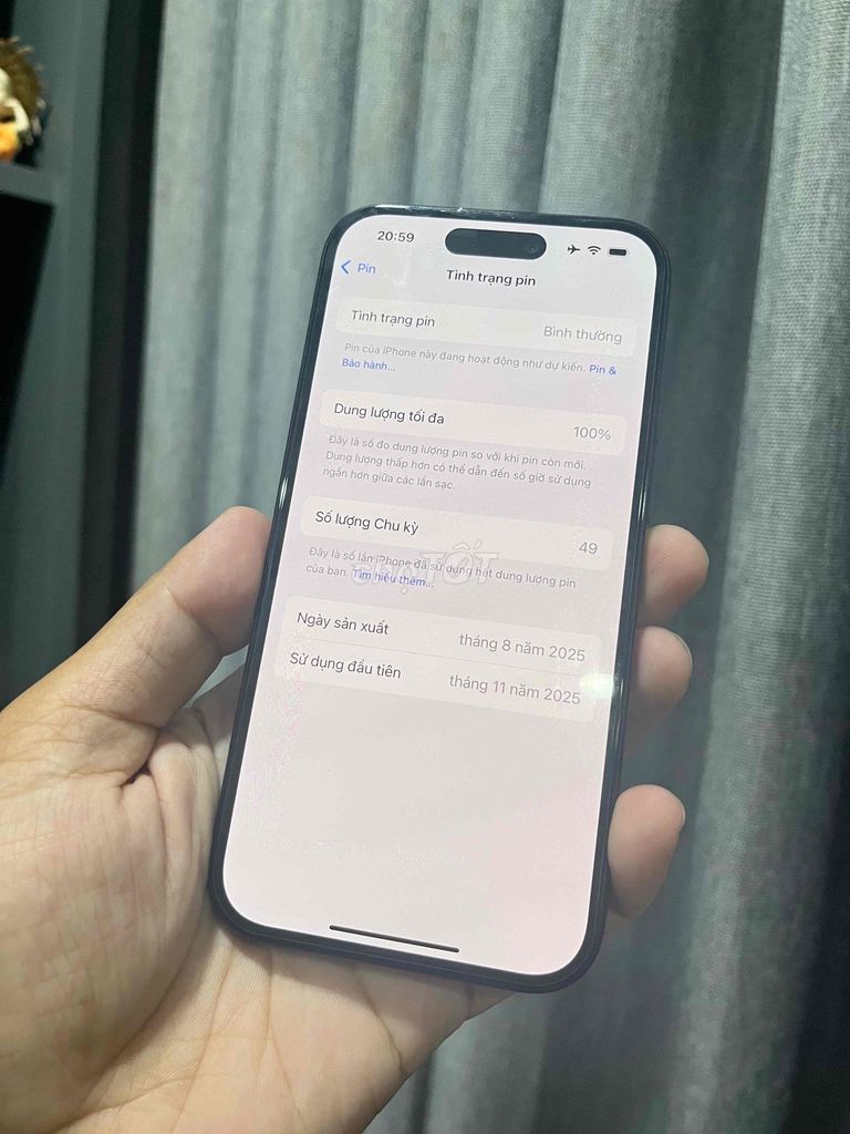 iPhone 15 Đen 128GB, Pin 100%, sạc ít, mã N nét. Mua bán Điện thoại tại Quận Tây Hồ Hà Nội được đăng bởi SonZuiVe84 hình 1
