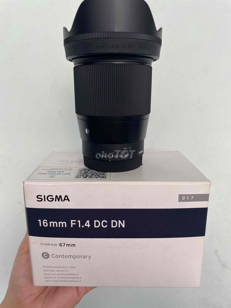 Ống kính Sigma 16mm F1.4 DC DN Sony Đen Fullbox. Mua bán Máy ảnh, Máy quay tại Quận 3 Tp Hồ Chí Minh được đăng bởi huonglan Nguyễn  hình 1