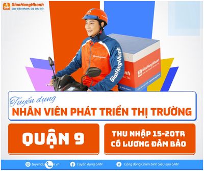 QUẬN 9 - TUYỂN DỤNG NHÂN VIÊN GIAO HÀNG. Việc làm tại Thành phố Thủ Đức Tp Hồ Chí Minh được đăng bởi CÔNG TY CỔ PHẦN DỊCH VỤ GIAO HÀNG NHANH hình 1