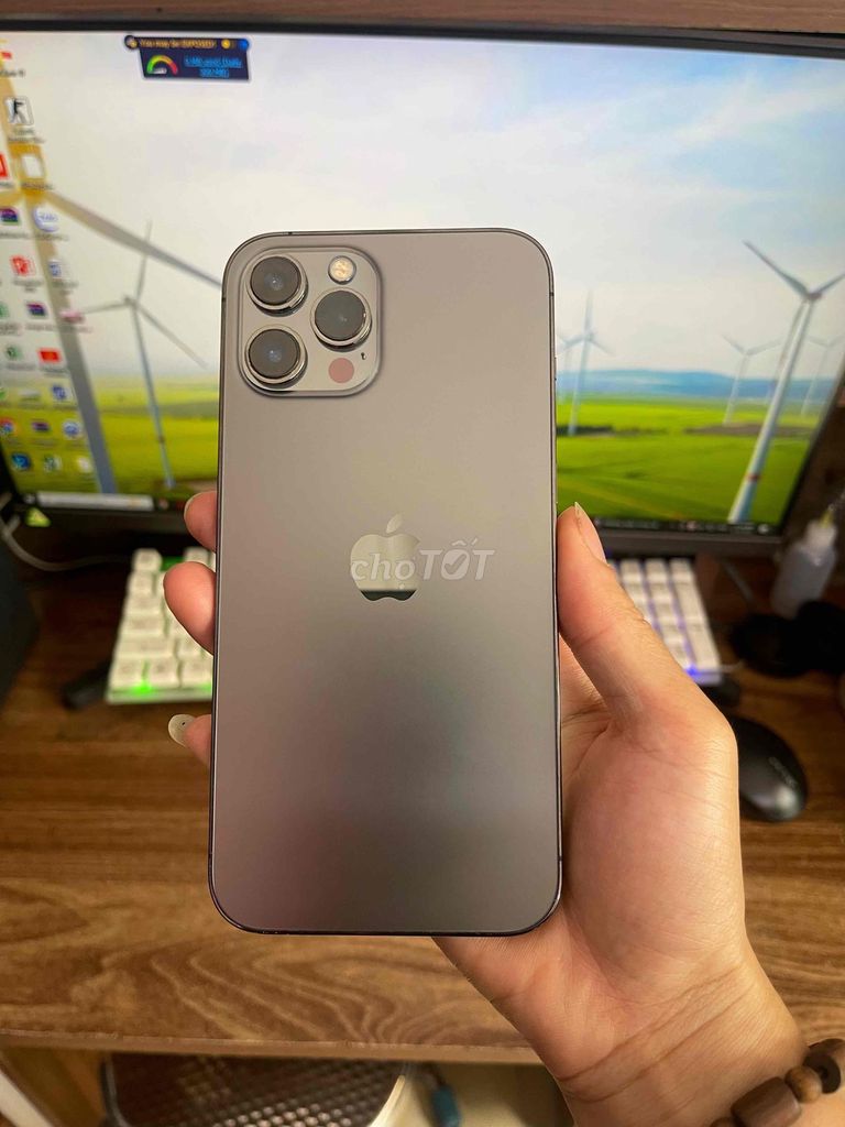 12 Pro Max 256GB Đen 99%  Zin All 2 Sim Vật lý. Mua bán Điện thoại tại Quận Lê Chân Hải Phòng được đăng bởi Huy Tưởng Mobile hình 1