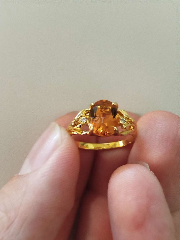 Nhẫn nữ bạc si vàng  đá thiên nhiên. Mua bán Phụ kiện thời trang khác tại Quận Tân Bình Tp Hồ Chí Minh được đăng bởi Khang hình 1