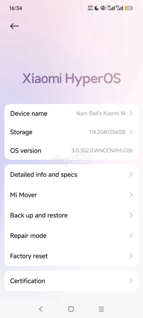 Xiaomi 14 256GB 12GB Android 14. Mua bán Điện thoại tại Quận Hà Đông Hà Nội được đăng bởi Nam Nguyen hình 1