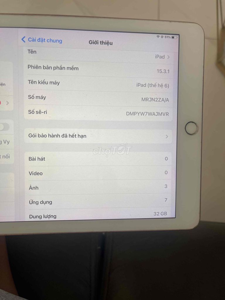 Apple iPad Gen 6 32GB Vàng hồng. Mua bán Máy tính bảng tại Quận Thanh Khê Đà Nẵng được đăng bởi Trương nghĩa hình 1