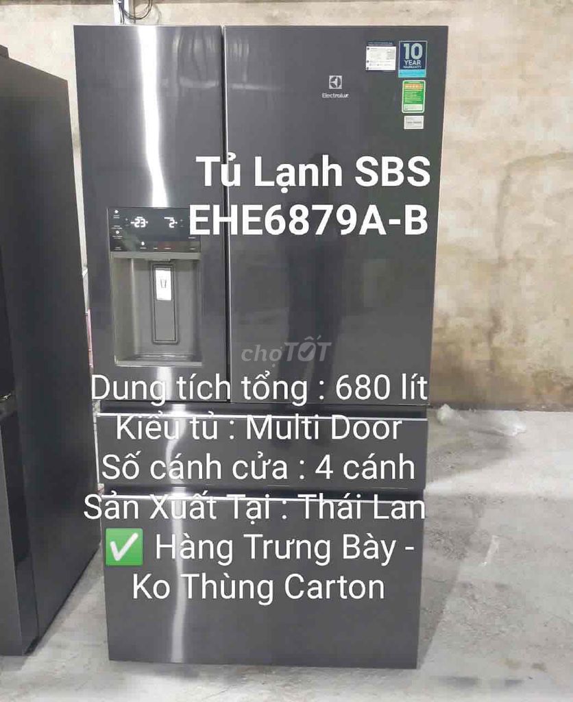 Tủ lạnh Electrolux Inverter 617 lít EHE6879A-B