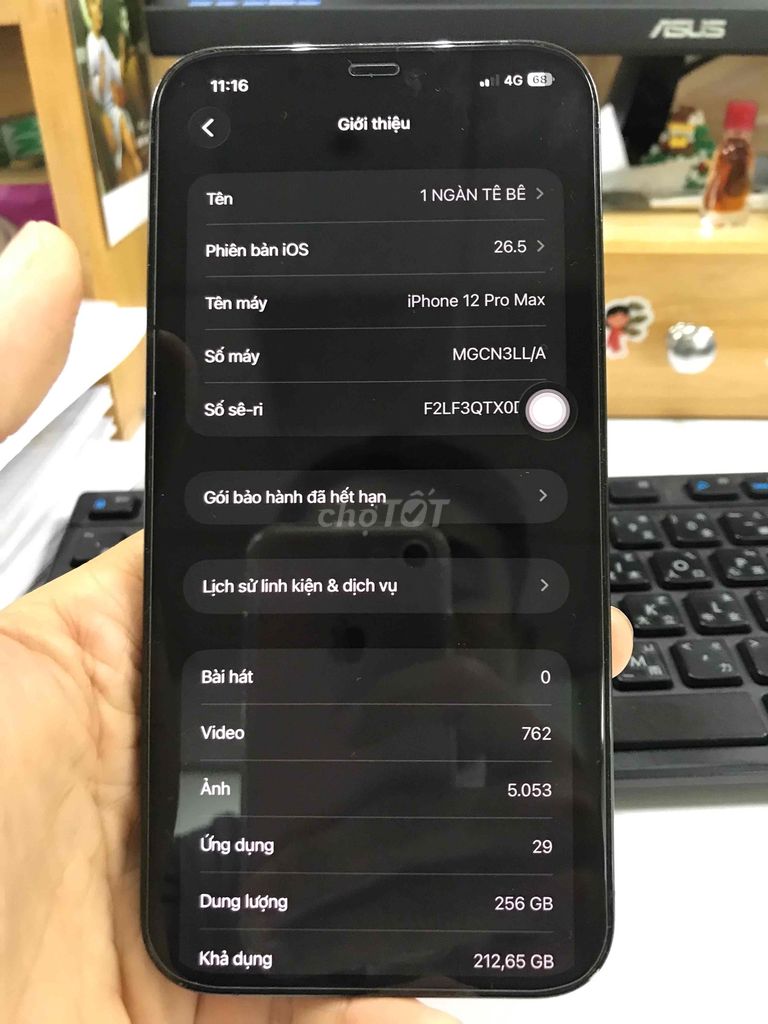 Apple iPhone 12 Pro Max 256GB Mỹ. Mua bán Điện thoại tại Huyện Trảng Bom Đồng Nai được đăng bởi NDK hình 1