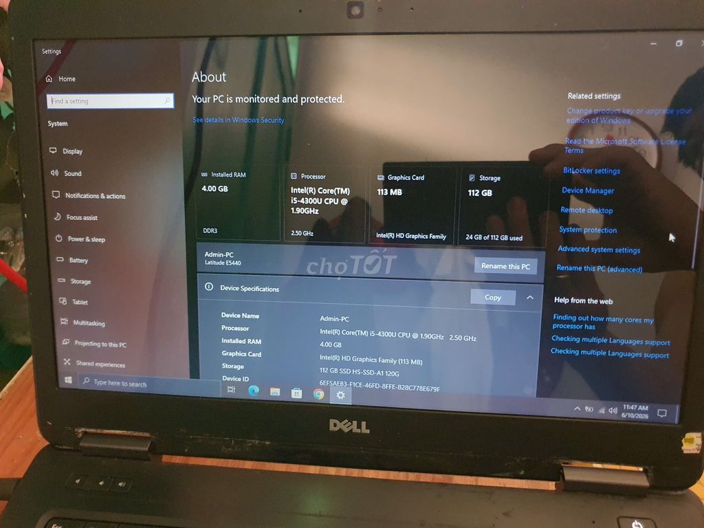 Dell Latitude 7440 i5 Gen 4 4GB/128GB. Mua bán Laptop tại Thành phố Buôn Ma Thuột Đắk Lắk được đăng bởi Hong Nguyen hình 1