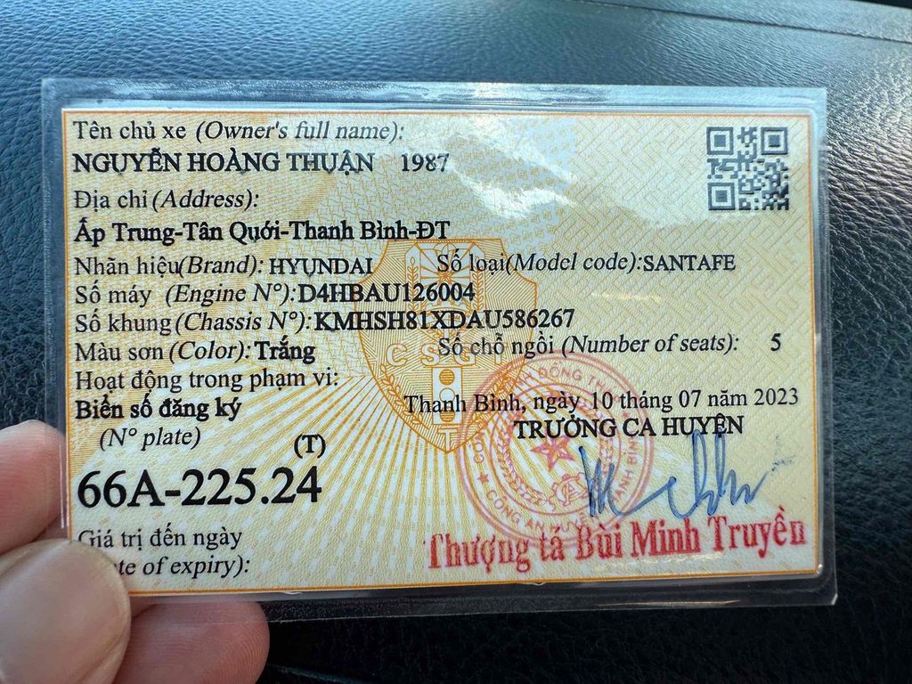 Hyundai Santa Fe 2010 Nhập Hàn Quốc. Mua bán Ô tô tại Thành phố Long Xuyên An Giang được đăng bởi Tá Điền hình 8