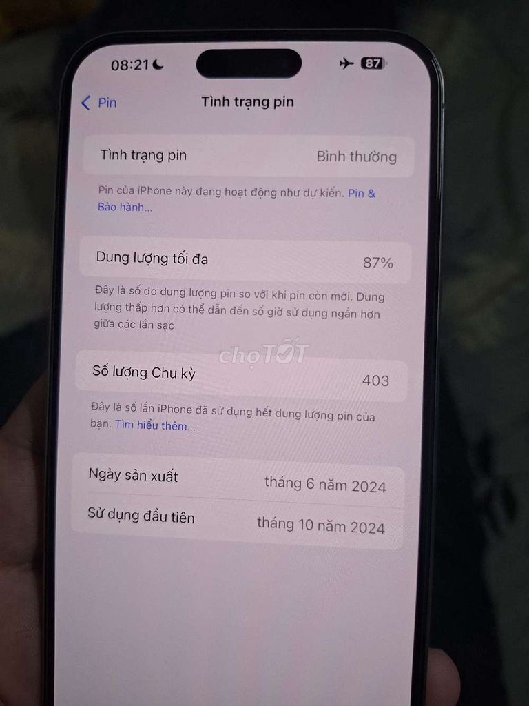 Apple iPhone 15 Pro Max Titan tự nhiên. Mua bán Điện thoại tại Thành phố Dĩ An Bình Dương được đăng bởi Văn Quang hình 1