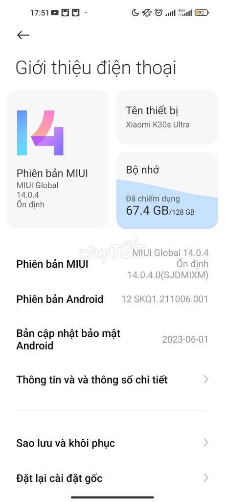 Xiaomi K30s Ultra 128GB. Mua bán Điện thoại tại Thị xã Duy Tiên Hà Nam được đăng bởi Kim Chi Cover hình 1