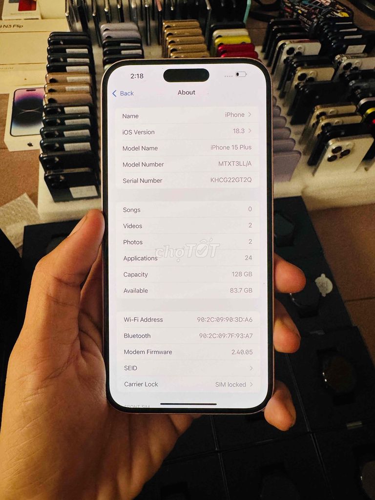 15Plus lock CNC sẵn sim ghép có giao lưu