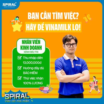VINAMILK - TUYỂN NHÂN VIÊN KINH DOANH THỊ TRƯỜNG