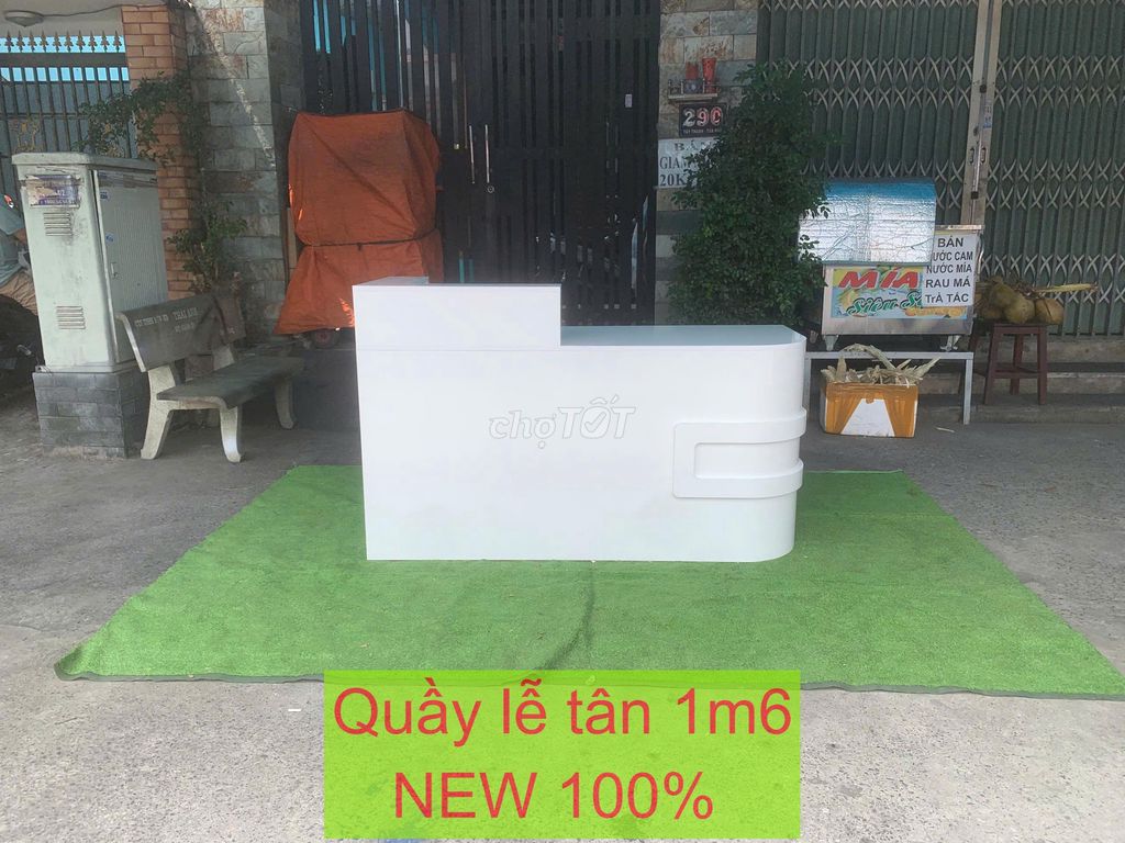 Quầy lễ tân gỗ MDF Trắng Mới. Mua bán Đồ dùng văn phòng tại Quận 3 Tp Hồ Chí Minh được đăng bởi Trần Quốc Thái hình 1
