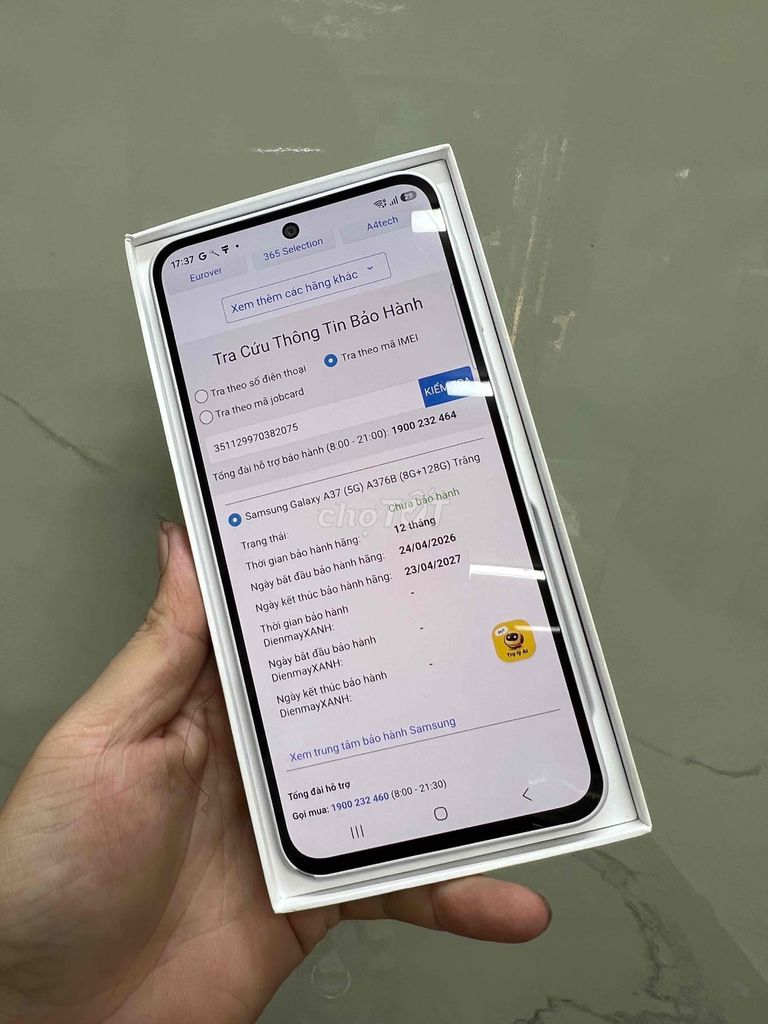 Samsung Galaxy A37 (5G) 128GB Trắng. Mua bán Điện thoại tại Quận Gò Vấp Tp Hồ Chí Minh được đăng bởi Trần Tuấn Kiệt hình 1