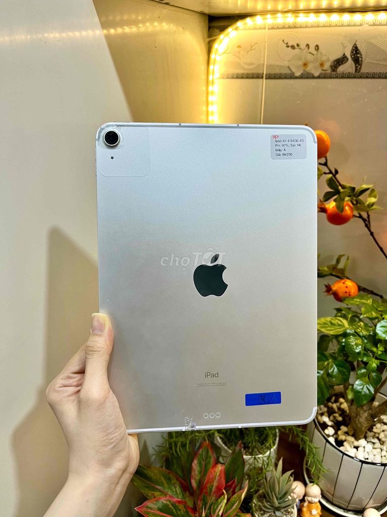 iPad Air 4 64Gb - 4G Nguyên Zin Đẹp 99 Pin zin 97. Mua bán Máy tính bảng tại Huyện Hóc Môn Tp Hồ Chí Minh được đăng bởi SIRI STORE HCM hình 1