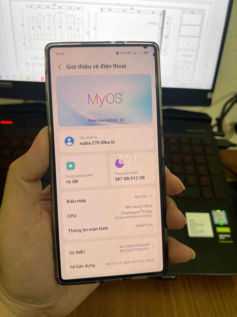 Nubia Z70 Ultra 512GB Starry Night mực mép. Mua bán Điện thoại tại Quận Hà Đông Hà Nội được đăng bởi Nguyễn Anh Hoàng hình 1