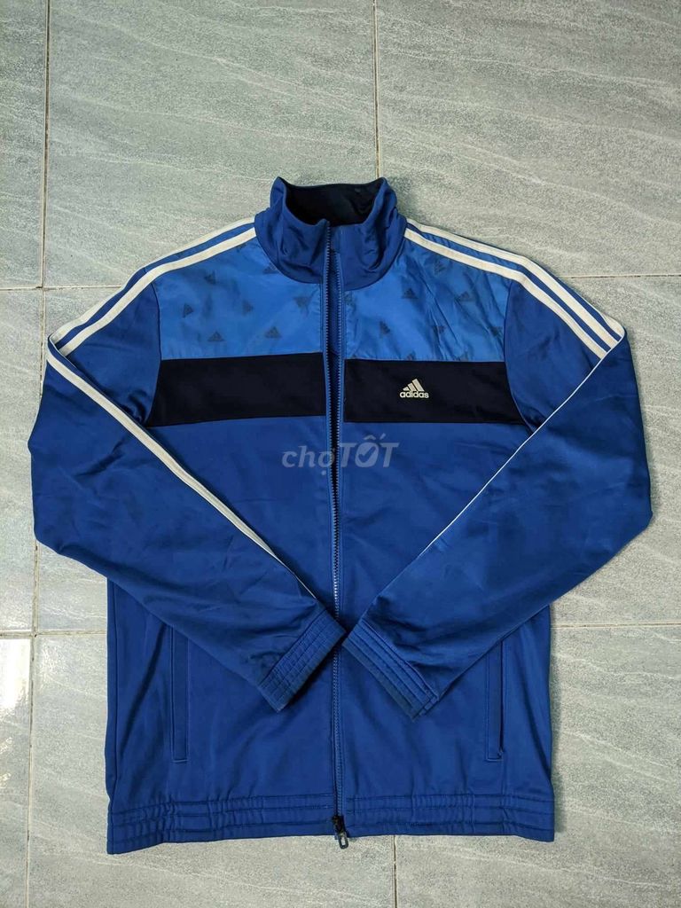 Áo khoác Adidas xanh 3 sọc tay form M