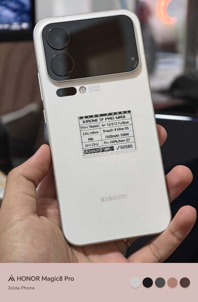 Xiaomi 17 Pro Max 12GB/512GB ĐEN,XANH,TRẮNG. Mua bán Điện thoại tại Quận Ninh Kiều Cần Thơ được đăng bởi Zelda Phone hình 1