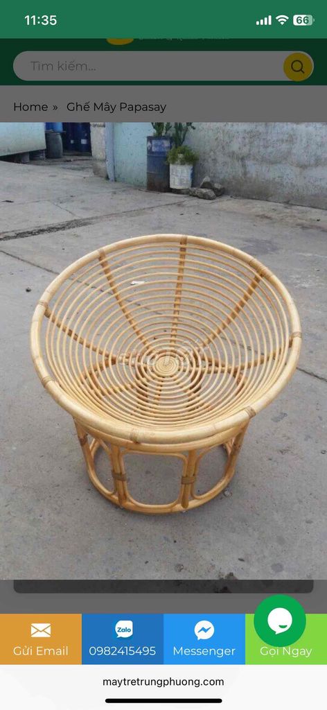 Ghế Papasan mây tự nhiên vàng nhạt. Mua bán Bàn ghế tại Quận 12 Tp Hồ Chí Minh được đăng bởi Thanh hình 1